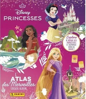 Image de Album PANINI Disney Princess 2025, 48 Pages, 192 Stickers dont 48 Spéciaux, Poster Inclus, A partir de 7 ans