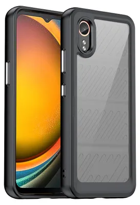 Image de Etui pour Samsung Galaxy XCover7 transparent, antichoc Etui de protection en silicone TPU noir