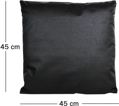 Produktbild von JACK 1x 45x45cm Outdoor Lounge Kissen Dekokissen inkl. Füllung Wasserabweisend Sitzkissen Garten Stuhl Lotus Effekt, Farbe:Schwarz
