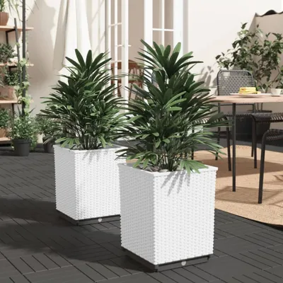 Zdjęcie produktu dla vidaXL Sadzarka 2 szt. Biała 30x30x37 cm Polipropylen