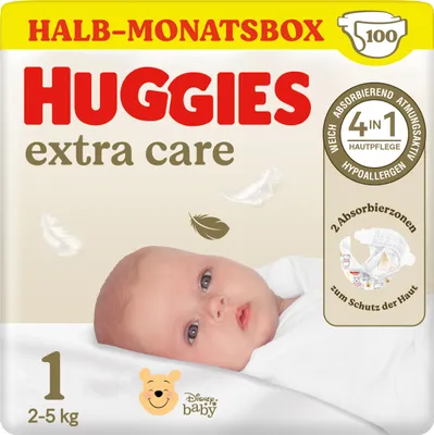 Produktbild von Huggies Baby-Windeln für Neugeborene Newborn Größe 1, 100 Windeln (2x50)