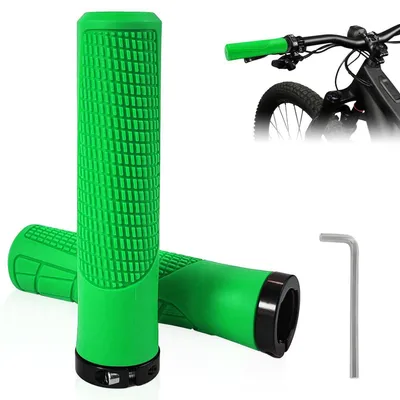 Obrázek produktu pro Ergonomické gripy na kolo, 22 mm, univerzální, vhodné pro horská kola, elektrokola a městská kola, zelené