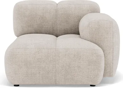 Image de Lisa Design Grace - module d'assise droit en velours texturé , Beige