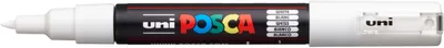 Produktbild von POSCA PC-1MC Weiß, Weiß, Mehrfarbig, 1 Farben, Extrafein, Tinte auf Wasserbasis, Rundspitze