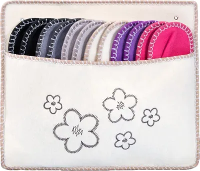 Produktbild von ONVAYA® ABS Gästepantoffel | Blumen creme | 5er Set | Antirutsch Sohle | Hausschuhe | Filzpantoffel | Gr. 36-45 Gästehausschuhe
