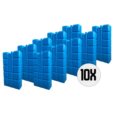 Produktbild von DULA Kühlakkus für Kühlbox - blau - 10 Stück - 750 g - 20 x 10,5 x 4 cm