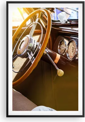 Produktbild von Gerahmtes Poster - Schwarzer Rahmen - Auto Retro Vintage - 61x91,5 cm - Wand Bild - Wanddeko - Wandbilder - Kunstposter - Wandposter - Bilderrahmen - Bilder - Kunstdruck - P2BPA61x91-4939