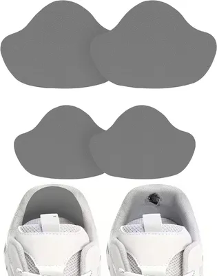 Imagen del producto de Parche para reparación de zapatos, 4 unidades, color gris, autoadhesivo, para reparación de calzado