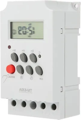 Productafbeelding van Digitale Tijdschakelaar - Programmeerbaar Tijdrelais - Automatische Bediening - 17 Aan/Uit Instellingen - 11D x 6B x 6H cm - Wit