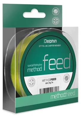 Obrázek produktu pro Delphin Vlasec Method Feed Žlutý - 0,18mm 6,6lbs 200m