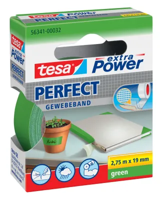 Produktbild von Tesa Gewebekleb. 2,75m x 19mm extra Power grün Perfekt 56341