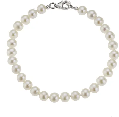 Produktbild von Zeeme Pearls Armband 925/- Sterling Silber 19cm weiß Perle weiß 380260003