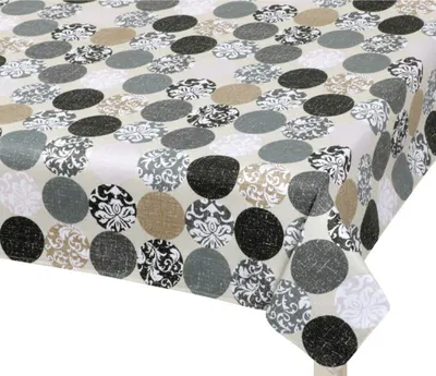 Zdjęcie produktu dla Obrus BERTA – 100x100 cm – szary, biały, beżowy