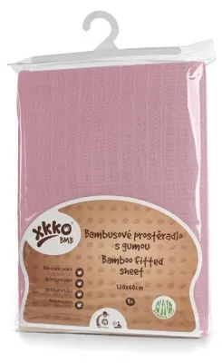 Obrázok produktu pre XKKO BMB Plachta s gumou do postieľky 120x60, Baby Pink