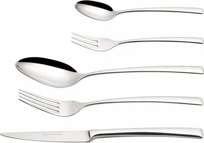 Produktbild von Echtwerk Avelino Tafelbesteck, 30-tlg., Tafel Besteck, Essbesteck, Messer, Besteckset, Edelstahl, Silber, EW-BS-0540