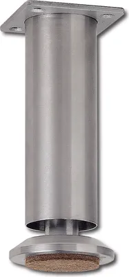 Produktbild von Dekorfuß ø 35 mm mit Möbelgleiter Möbelfuß Länge 120 mm Edelstahl gebürstet