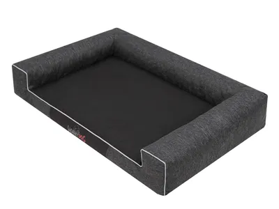 Zdjęcie produktu dla Legowisko dla psa Lezanka dla psa Poduszka dla psa Legowisko Sofa Kosz dla psa Legowisko dla psa Sofa dla psa Materac dla psa: Czarny eko len, XL - 100 x 66 cm