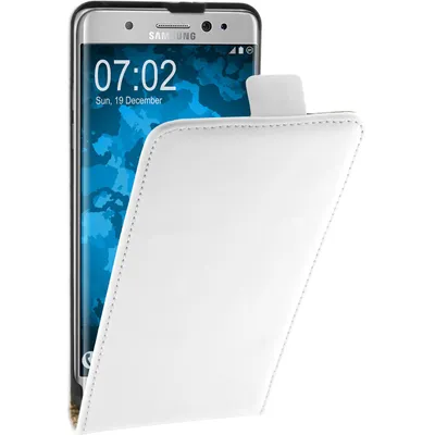 Produktbild von PhoneNatic Kunst-Lederhülle kompatibel mit Samsung Galaxy Note FE - Flip-Case weiß Cover