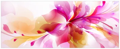 Produktbild von Wallario Premium Glasbild, freischwebende Optik, kräftige Farben, Größe 80 x 32 cm Motiv Pinkes Blumenbuket