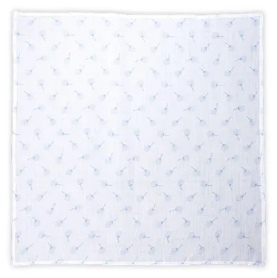 Immagine prodotto di Coperta Lorelli, coperta per neonato in mussola di cotone, dimensioni 80 x 80 cm, dalla nascita, colore azzurro