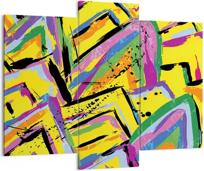 Produktbild von Bild auf Leinwand - Leinwandbild - Abstraktion modern - 130x100cm - Wand Bild - Wanddeko - Leinwanddruck - Bilder - Kunstdruck - Wanddekoration - Leinwand bilder - Wandkunst - CB130x100-4111