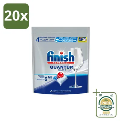 Produktbild von 20 x Finish Quantum All in 1 Geschirrspültabs - Vorratspackung - 20 Stücke