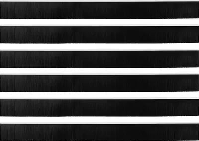 Image de vidaXL Joints brosse de porte autocollants 6 pcs blanc 100 cm