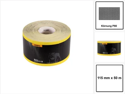 Produktbild von Mirka Mirox Schleifpapier Rolle 115mmx50m P80 Schleifrolle ( 1651100180 )