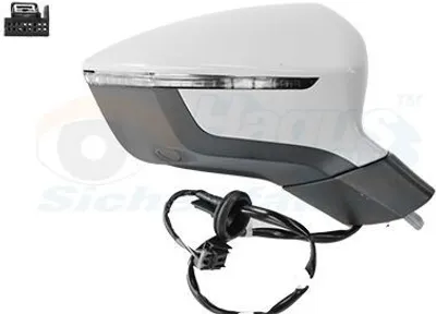 Produktbild von VAN WEZEL 4907808 Außenspiegel Seitenspiegel Rechts für SEAT Ateca (KH7) Konvex Beheizt Grundiert