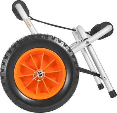 Produktbild von Kajakwagen, 113,4 kg Tragkraft, faltbarer Kajakwagen mit 25,4 cm Vollgummireifen und 1 Ratschengurt, Paddleboard-Wagen zum Transport von Kajaks, Kanus, Paddleboards, Schwimmmatten und Jon-Booten