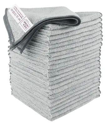 Zdjęcie produktu dla IDEA HOME, zestaw 24 sztuk ściereczek z mikrofibry, 230 g/m², bardzo chłonne, ściereczki do czyszczenia, 30x30 cm