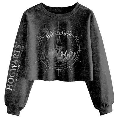 Produktbild von Harry Potter - "Hogwarts Constellation" Kurzes Sweatshirt für Damen HE767 (L) (Schwarz)