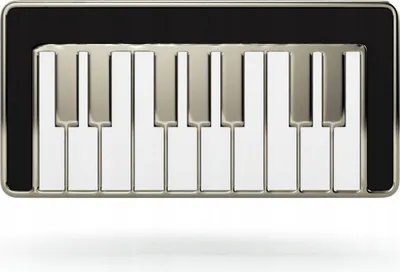Produktbild von PINETS Musikabzeichen Klaviertasten Metall Pin