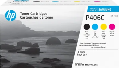 Image de HP remplace Samsung CLT-P406C Pack de 4 toners couleur noirs