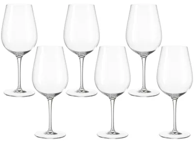 Produktbild von Leonardo Tivoli Rotwein-Gläser 6er Set, Rotwein-Kelch mit gezogenem Stiel, spülm