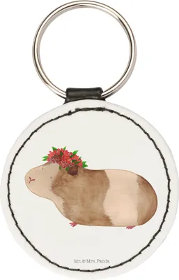 Produktbild von Mr. & Mrs. Panda Taschenanhänger Meerschweinchen Weisheit - Weiß - Geschenk, Spruch, Blumenkind, Schlüsselanhänger, mini, Gute Laune, anhänger schlüssel, Modern, Wunder