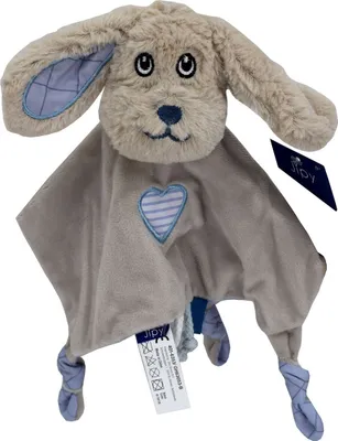 Produktbild von Jipy Baby Schmusetuch blau Schnuffeltuch Kuscheltuch mit Rassel