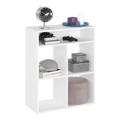 Produktbild von KOMTO Regal Bücherregal Standregal Würfelregal Büroregal Bücherschrank RIM4 für Kinderzimmer Regal Wohnzimmer 65,8 х 30,7 х 80,4 cm Weiß
