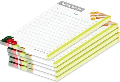Produktbild von PRICARO Einkaufsliste "Frisches Gemüse", A6, 5 Stück