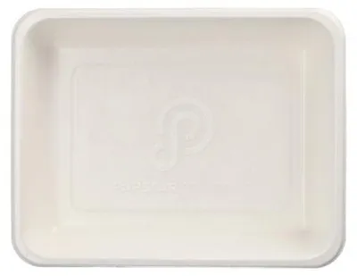 Produktbild von Siegelschalen Zuckerrohr, PLA beschichtet ungeteilt 1300 ml 4,9 cm x 22,7 cm x 17,8 cm