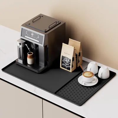 Productafbeelding van Silicone Koffiemachine Mat - Koffiemat met Opstaande Randen voor Keukenbladen
