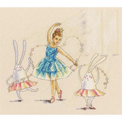 Productafbeelding van RTO Kreuzstich borduurpakket "Dans met zonnestralen", telpatroon, Aida 14, 27x23,5 cm