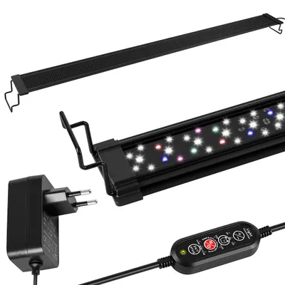 Image de Lampe d'aquarium LED colorée étanche Peviasot 36 W, avec support et minuterie, pour un éclairage décoratif