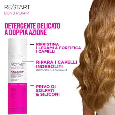Immagine prodotto di Revlon Restart Bond Repair Damage Reversing Gentle Cleanser 250ml
