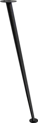 Produktbild von WAGNER Möbelbein / Möbelfuß schräg 80er JAHRE STIL - Ø 65 x 710 mm, Stahl schwarz matt, filigran, Retro Look - 12557101