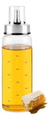 Glas-Honigdispenser 300 ml tropffrei mit Deckel