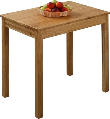 Image de Table de salle à manger Tomas en bois massif (chêne, 75 x 50 x 75 cm)