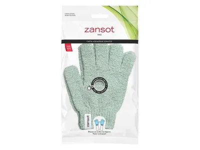Imagen del producto de Guante exfoliante Zansot, color verde claro