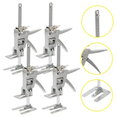 Obrázok produktu pre Vigevee, 4 kusy ručných zdvihákov na náradie, zdviháky do skrine, zdvíhacie zariadenie do 150 kg, zdvih 0-145 mm