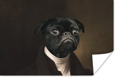Produktbild von MuchoWow® Poster Malerei - Hund - Alte Meister 180x120 cm - Fotoplakat